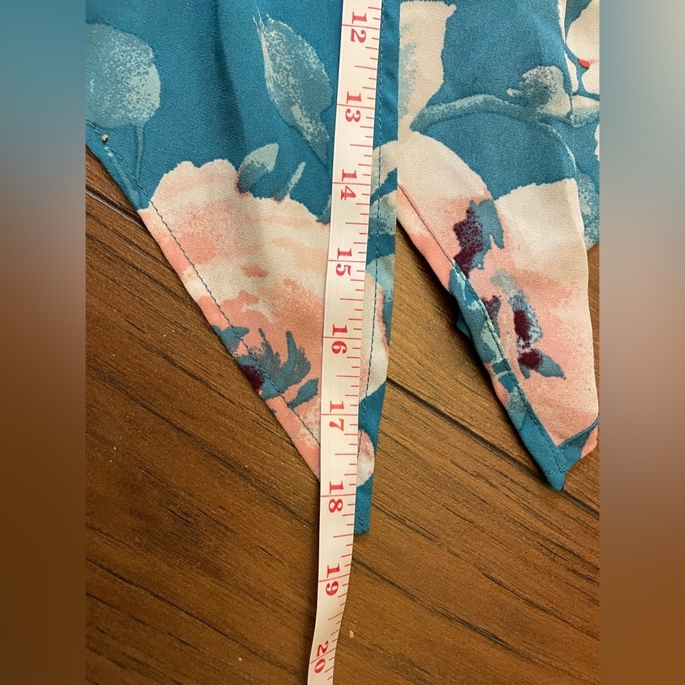 Inspired Hearts size large blue floral midi dresss - Picture 7 of 9